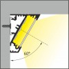 CHIMA profil ROHOVÝ 27 VÝPRODEJ Přisazený, rohový profil pro LED pásky, sklon 60° nebo 30°, materiál hliník, povrch bílý, max šířka LED pásků w=27mm, rozměry 34x26,8mm, l=2000mm náhled 15