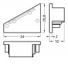 CHIMA koncovka 27 VÝPRODEJ Koncovka profilu pro LED pásky bez otvoru, materiál ABS, povrch stříbrná, 2ks v balení, rozměry 34x26,8x10mm náhled 2