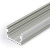 NAJA profil Vestavný, přisazený profil pro LED pásky, materiál hliník, povrch elox šedostříbrný mat, max šířka LED pásků w=12mm, rozměry 14,8x10,8mm, l=2000mm náhled 1