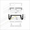 CHENO profil PŘISAZENÝ Přisazený profil pro LED pásky, materiál hliník, povrch bílý, max šířka LED pásků w=14mm, rozměry 24x9mm, l=2000mm náhled 7
