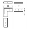 CHENO spojka 14 Spojka profilu pro LED pásky, horizontální, rohová 90°, materiál hliník, povrch černá, rozměry 50x50x20,5mm náhled 2