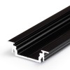 GLAUX profil 14 Vestavný, zápustný profil pro LED pásky, materiál hliník, povrch černý, max šířka LED pásků w=14mm, rozměry 28x8mm, l=4000mm náhled 1