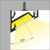CHIMA profil 14 Přisazený, rohový profil pro LED pásky, sklon 60° nebo 30°, materiál hliník, povrch černý, max šířka LED pásků w=14mm, rozměry 24x19,4mm, l=4000mm náhled 16