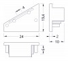 CHIMA koncovka bez otvoru 14 VÝPRODEJ Koncovka profilu pro LED pásky bez otvoru, tvar trojúhelník, materiál ABS, povrch šedá, 2ks v balení, rozměry 24x19,4x10mm náhled 2