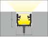 FALLO PROFIL DO PODLAHY, 15,8x13,7mm Podlahový pochozí LED profil pro LED pásky, materiál hliník, povrch elox šedostříbrný mat, max šířka LED pásků w=12mm, IK08 (5J), rozměry 15,8x13,7mm, l=4000mm náhled 6