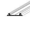 PIA profil Přisazený, obloukový profil pro LED pásky, materiál hliník, povrch černý, max šířka LED pásků w=12mm, rozměry 20x3,3mm, l=4000mm náhled 2