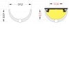 PIA PROFIL 20x3mm Přisazený profil pro LED pásky, materiál hliník, povrch surový, max šířka LED pásků w=12mm, rozměry 20x3,3mm, l=2000mm náhled 9