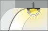 PIA profil Přisazený, obloukový profil pro LED pásky, materiál hliník, povrch černý, max šířka LED pásků w=12mm, rozměry 20x3,3mm, l=4000mm náhled 16