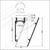 FERULIA profil Nástěnný, trojúhelníkový profil pro LED pásky, materiál hliník, povrch bílý, max šířka LED pásků w=12mm, rozměry 46,1x23mm, l=4000mm, svítí nahoru, nebo dolů náhled 5