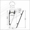 FERULIA profil Nástěnný, trojúhelníkový profil pro LED pásky, materiál hliník, povrch elox šedostříbrný mat, max šířka LED pásků w=12mm, rozměry 46,1x23mm, l=2000mm, svítí nahoru, nebo dolů náhled 5