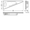 FERULIA koncovka ROVNÁ VÝPRODEJ Koncovka profilu pro LED pásky bez otvoru, rovný okraj, materiál ABS, povrch stříbrná, 2ks v balení, rozměry 55x23x7mm náhled 2