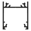 FICARIA PROFIL, 23x25,1mm Přisazený, stropní profil, materiál hliník, povrch černý, max šířka LED pásků w=20mm, rozměry 23x25,1mm, l=4000mm náhled 3