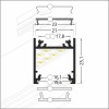 FICARIA profil Přisazený, závěsný profil pro LED pásky, materiál hliník, povrch surový, max šířka LED pásků 20mm, rozměry 23x25,1mm, l=4000mm náhled 11