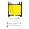 FICARIA PROFIL, 23x25,1mm Přisazený, stropní profil, materiál hliník, povrch černý, max šířka LED pásků w=20mm, rozměry 23x25,1mm, l=4000mm náhled 12