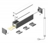 FICARIA PROFIL, 23x25,1mm Přisazený, stropní profil, materiál hliník, povrch černý, max šířka LED pásků w=20mm, rozměry 23x25,1mm, l=4000mm náhled 22