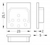 FICARIA koncovka Koncovka profilu pro LED pásky bez otvoru, materiál ABS, povrch černá, 1ks v balení, rozměry 23x25,1x5mm náhled 2