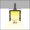 SYTHIA profil Přisazený, profil pro LED pásky, povrch elox šedostříbrný mat, max šířka LED pásků w=10mm, rozměry 12x12mm, l=4000mm náhled 12