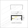 FRITILA profil Přisazený profil pro LED pásky, materiál hliník, povrch surový, max šířka LED pásků w=12mm, rozměry 6,6x14,4mm, l=2000mm náhled 7
