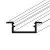 FILAGO PROFIL 21,3x6,6mm Vestavný, zápustný profil pro LED pásky, materiál hliník, povrch černý, max šířka LED pásků w=12mm, rozměry 6,6x21,3mm, l=2000mm náhled 2