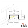 FILAGO PROFIL 21,3x6,6mm Vestavný, zápustný profil pro LED pásky, materiál hliník, povrch černý, max šířka LED pásků w=12mm, rozměry 6,6x21,3mm, l=2000mm náhled 7