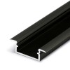 FILAGO PROFIL 21,3x6,6mm Vestavný, zápustný profil pro LED pásky, materiál hliník, povrch černý, max šířka LED pásků w=12mm, rozměry 6,6x21,3mm, l=2000mm náhled 1