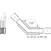 FICARIA spojka VESTAVNÝ profil 135 Spojovací komponent profilu, horizontální, 135°, materiál hliník+polykarbonát PC, povrch bílá, rozměry 51,5x15mm náhled 1