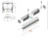JANOS 42x18,5mm Profil pro LED pásky, doplňkový, nacvakávací do hlavního profilu, materiál hliník, elox šedostříbrný mat, pro LED pásky w=14mm, rozměry 42x18,5mm, délka l=2000mm. náhled 2