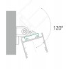NUPHAR PROFIL33 FLAT 33,4x12,8mm Přisazený profil pro LED pásky, materiál hliník, povrch elox šedostříbrný mat, max šířka LED pásků w=30mm, rozměry 33,4x12,8mm, l=4000mm náhled 3