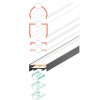NUPHAR PROFIL33 FLAT 33,4x12,8mm Přisazený profil pro LED pásky, materiál hliník, povrch elox šedostříbrný mat, max šířka LED pásků w=30mm, rozměry 33,4x12,8mm, l=4000mm náhled 12