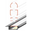 NUPHAR profil 63 FLAT FRAMELESS Vestavný, zápustný bezrámečkový profil pro LED pásky do sádrokartonu, materiál hliník, povrch bílý, max šířka LED pásků w=30mm, rozměry 63,4x15,9mm, l=2000mm náhled 5