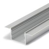 NUPHAR profil 63 DEEP FRAMELESS Vestavný, zápustný bezrámečkový profil pro LED pásky do sádrokartonu, materiál hliník, povrch elox šedostříbrný mat, max šířka LED pásků w=30mm, rozměry 63,4x24mm, l=4000mm náhled 1