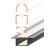 NUPHAR profil 63 DEEP FRAMELESS Vestavný, zápustný bezrámečkový profil pro LED pásky do sádrokartonu, materiál hliník, povrch elox šedostříbrný mat, max šířka LED pásků w=30mm, rozměry 63,4x24mm, l=4000mm náhled 6