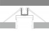 NUPHAR profil 44 FLAT RECESSED Vestavný, zápustný profil pro LED pásky, materiál hliník, povrch černý, max šířka LED pásků w=30mm, rozměry 44,4x14mm, l=2000mm náhled 9