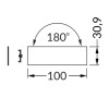 NUPHAR 02/03 spojka 180 Spojovací komponent profilu, přímá, 180°, materiál hliník+polykarbonát PC, povrch surový, rozměry 100x30,9mm náhled 1