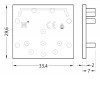 NUPHAR koncovka profilu 02 Koncovka profilu pro LED pásky bez otvoru, čtvercová, materiál ABS, povrch stříbrná, 1ks v balení, rozměry 33,4x29,6x7mm náhled 2