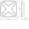 WUI Cassambi VÝPRODEJ RF nástěnný dálkový ovladač černý, BT Bluetooth 2,4GHz, pro řízení osvětlení CASAMBI, zap/vyp, stmívání, TW Tunnable white CCT, 4 scény, napájení baterie CR2430, IP20, rozměry 90x90x12mm náhled 3