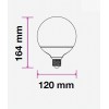 LED žárovka E27 18W VÝPRODEJ LED žárovka, těleso plast bílá, difuzor plast opál, LED 18W, teplá 3000K, 2000lm, E27, 230V, tř.1, rozměry d=120mm, h=164mm náhled 2