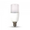 VT-237 LED žárovka E27 VÝPRODEJ LED žárovka, těleso plast bílá, difuzor plast opál, LED 8W, neutrální 4000K, 660lm, E27, Ra80, 230V, tř.1, rozměry d=37mm, h=115mm náhled 1