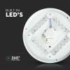 VT-8418 VÝPRODEJ Stropní  svítidlo, základna kov, povrch bílá, difuzor plast opál, LED 18W, 1800lm, CCT přepínatelná teplota teplá 3000K, neutrální 4000K, denní 6400K, 230V, IP20, rozměry d=310mm, h=55mm náhled 6