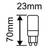 LED žárovka G9 4,5W/400lm LED žárovka, těleso plast bílá, krycí plast transparentní, LED 4,5W, teplá 3000K, 400lm, Ra80, G9, 230V, rozměry d=16mm, h=61mm náhled 3