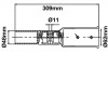 VT-795-1 VÝPRODEJ Adaptér, redukce pro instalaci svítidla veřejného osvětlení na stožár, nebo výložník, nastavitelný sklon, materiál hliník, povrch šedá tmavá, přechod d=60mm na d=48mm, l=344mm náhled 1