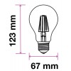 VT-1978 LED žárovka E27 VÝPRODEJ LED žárovka, těleso kov šedostříbrná, krycí sklo čiré, LED 8W, denní 6400K, 800lm, E27, A67, 230V, tř.1, rozměry d=67mm, h=123mm náhled 2