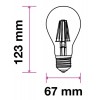 VT-1938 LED žárovka E27 VÝPRODEJ LED žárovka, těleso kov šedostříbrná, difuzor sklo opál, LED 8W, denní 6400K, 800lm, E27, A67, 230V, tř.1, rozměry d=67mm, h=123mm náhled 2