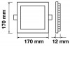 VT-2407 LED vestavné čtvercové VÝPRODEJ Stropní, vestavné, čtvercové svítidlo, těleso hliník, povrch bílá, difuzor plast opál, LED 24W, teplá 3000K, 2000lm, 230V, IP20, tř.1, rozměry 300x300x12mm náhled 3