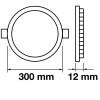 VT-607 LED vestavné VÝPRODEJ Stropní, vestavné, kruhové svítidlo, těleso hliník, povrch bílá, difuzor plast opál, LED 6W, teplá 3000K, 420lm, 230V, IP20, tř.1, rozměry d=120mm, h=12mm náhled 5