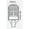 VT-101ST LED IP65 VÝPRODEJ Veřejné osvětlení, těleso hliník, černá, krycí sklo čiré, LED 100W, 10000lm, neutrální 4000K, Ra70, 230V, IP65, tř.1, rozměry 220x460mm, úchyt na výložník d=60mm náhled 5