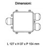 VT-870 VÝPRODEJ Zemní, rozbočovací, kabelová krabice, materiál plast černá, pro 3 kabely d=8-12mm, vodiče 4x0,5-4mm2, 230V, IP68, rozměry 126.8x93.3x35.3mm náhled 4