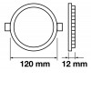 VT-624 LED KRUH VÝPRODEJ Stropní, vestavné svítidlo, těleso hliník, povrch bílá, difuzor plast opál, LED 24W, teplá 3000K, 2000lm, 230V, IP20, tř.1, rozměry d=300mm, h=12mm náhled 2