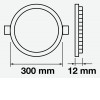 VT-606 LED KRUH VÝPRODEJ Stropní, vestavné svítidlo, těleso hliník, povrch bílá, difuzor plast opál, LED 6W, teplá 3000K, 420lm, 230V, IP20, tř.1, rozměry d=120mm, h=12mm náhled 5