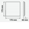 VT-625 LED vestavné ČTVEREC VÝPRODEJ Stropní, vestavné svítidlo, těleso hliník, povrch bílá, difuzor plast opál, LED 24W, neutrální 4000K, 1800lm, 230V, IP20, tř.1, rozměry 223x223x32mm náhled 3